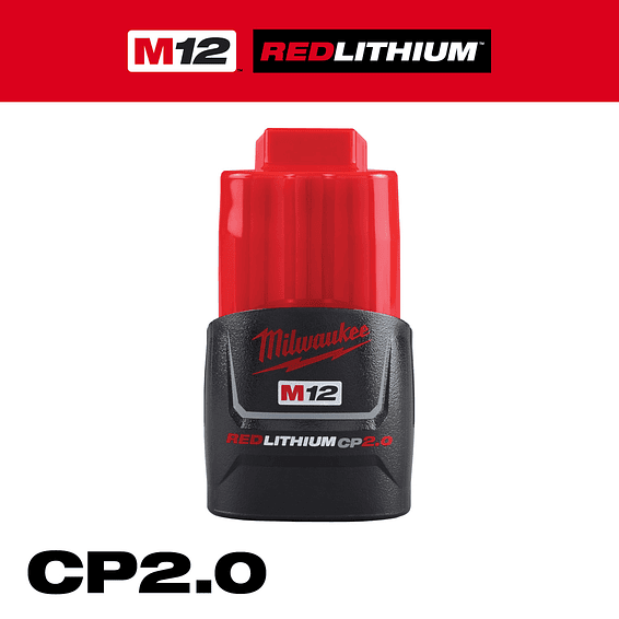 Batería Milwaukee M12 CP 2.0 Amperios Sellada 48-11-2420 3