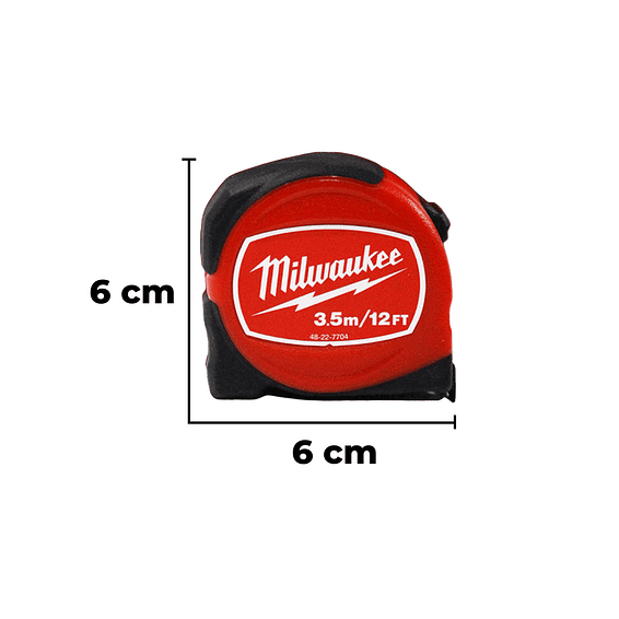 Cinta Métrica Milwaukee Compacta 3.5 Metros 48-22-7704 3
