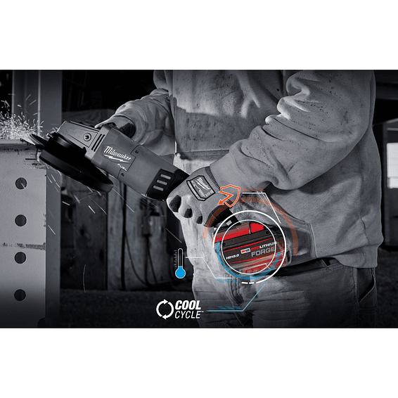 Milwaukee Kit Batería M18 FORGE HD12.0 Ah + Cargador Rápido 48-59-1813GB 10