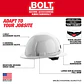 Casco De Seguridad Milwaukee BOLT Blanco Con Suspensión Tipo 1 Clase E  48-73-1101 - Miniatura 6