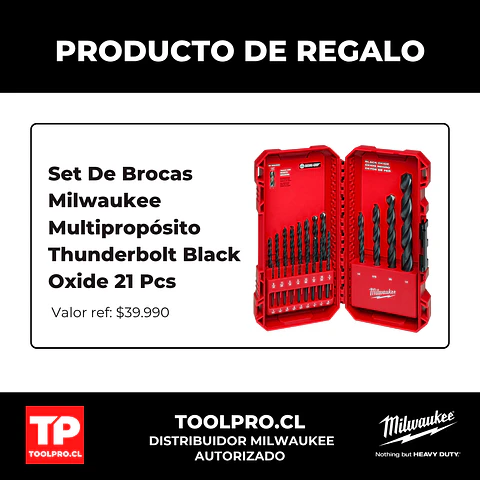 Kit Taladro De Ángulo Recto Milwaukee Hole Hawg M18 Fuel 2807-20 + Accesorios