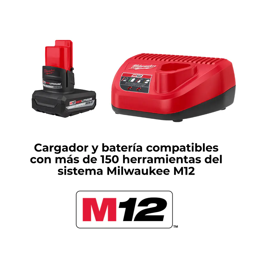Kit Foco Led Milwaukee M12 Packout Cabezal Giratorio 1400 Lúmenes 2356-20 2