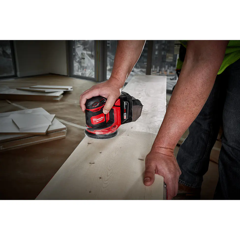 Kit Lijadora Roto Orbital Inalámbrica 5 Pulgadas Milwaukee M18 2648-20 8