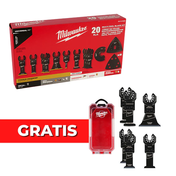 Milwaukee Set 20 Hojas Para Multiherramienta + Set 6 hojas GRATIS 1