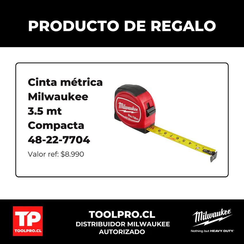 Set de puntas Milwaukee 18 piezas + Huincha 3.5 mt GRATIS 2