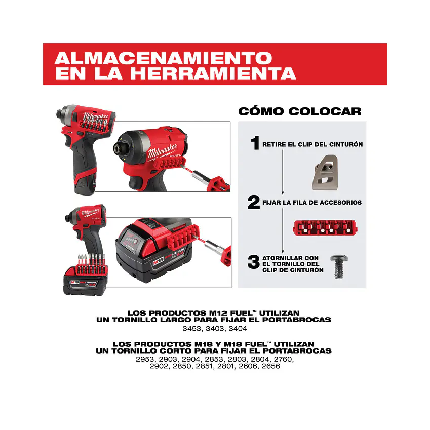 Set de puntas Milwaukee 18 piezas + Huincha 3.5 mt GRATIS 9