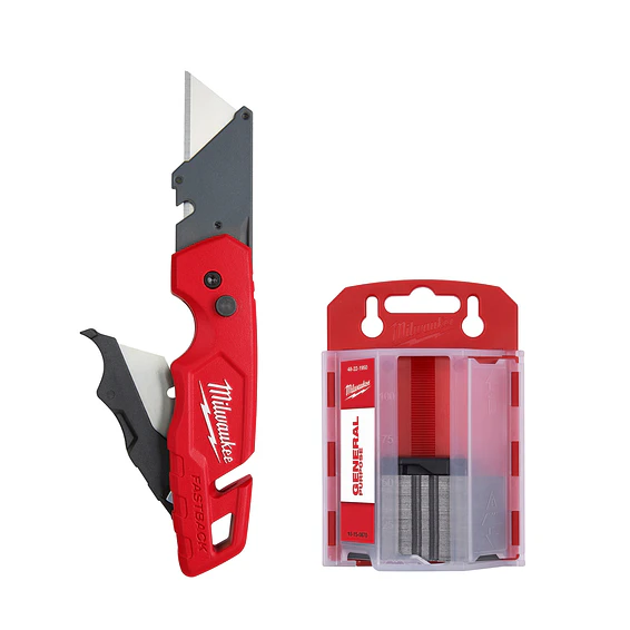 Cuchillo Plegable Milwaukee Fastback + 50 Hojas De Repuesto 48-22-1504 1