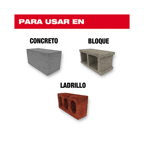 Set Brocas Largas Para Concreto 7 Pzs Milwaukee Shockwave 48-20-9057 8