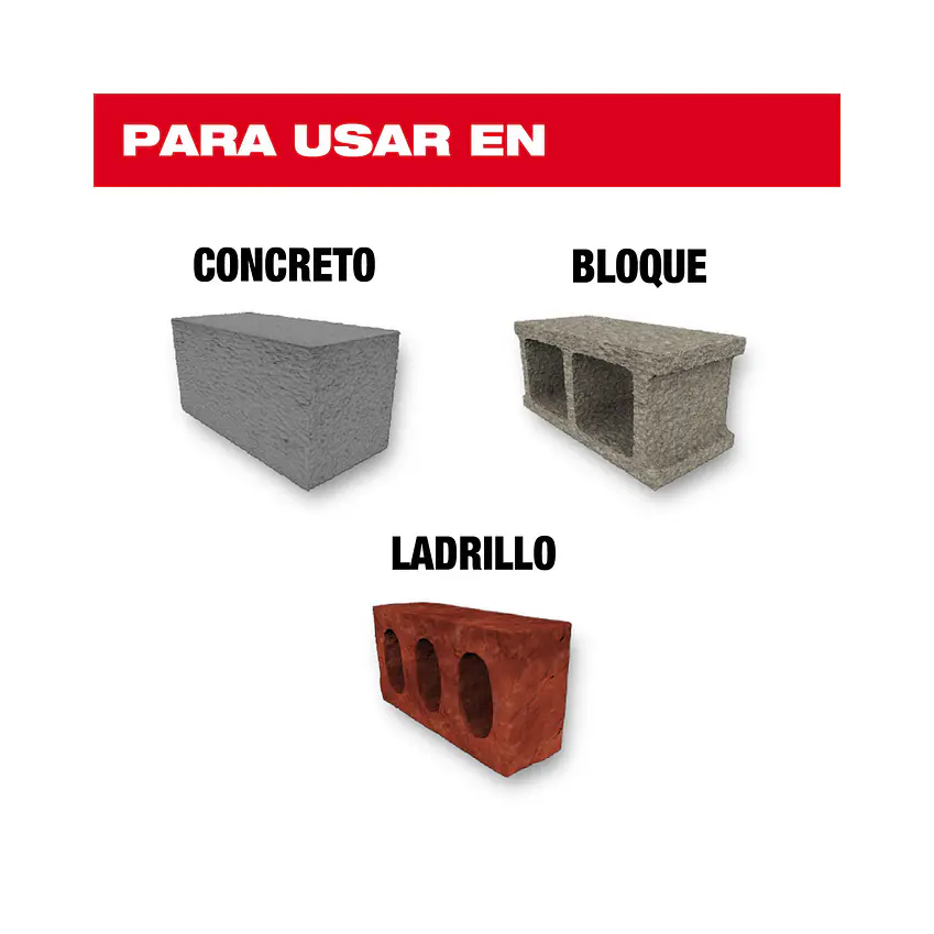 Set Brocas Largas Para Concreto 7 Pzs Milwaukee Shockwave 48-20-9057 8