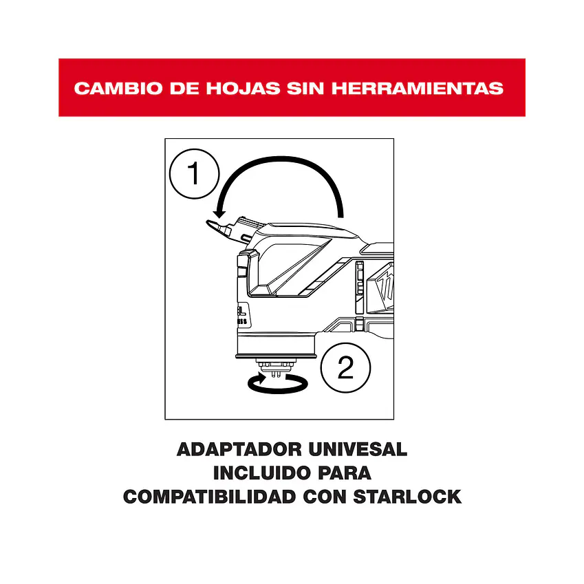 Herramienta Oscilatoria Multiusos Milwaukee M12 Fuel 2526-20 4
