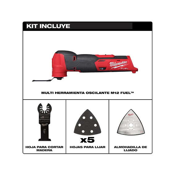Herramienta Oscilatoria Multiusos Milwaukee M12 Fuel 2526-20 7