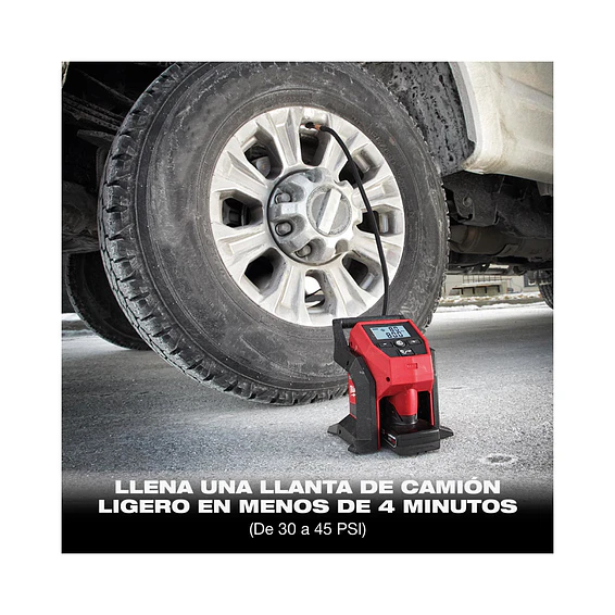 Kit Inflador de Neumáticos Milwaukee M12 120 Psi 2475-20 + 1 Bat 5 Ah 7