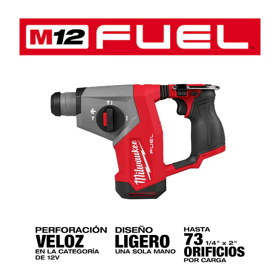 Rotomartillo Compacto Milwaukee M12 FUEL SDS Plus 5/8” 2508-20 3