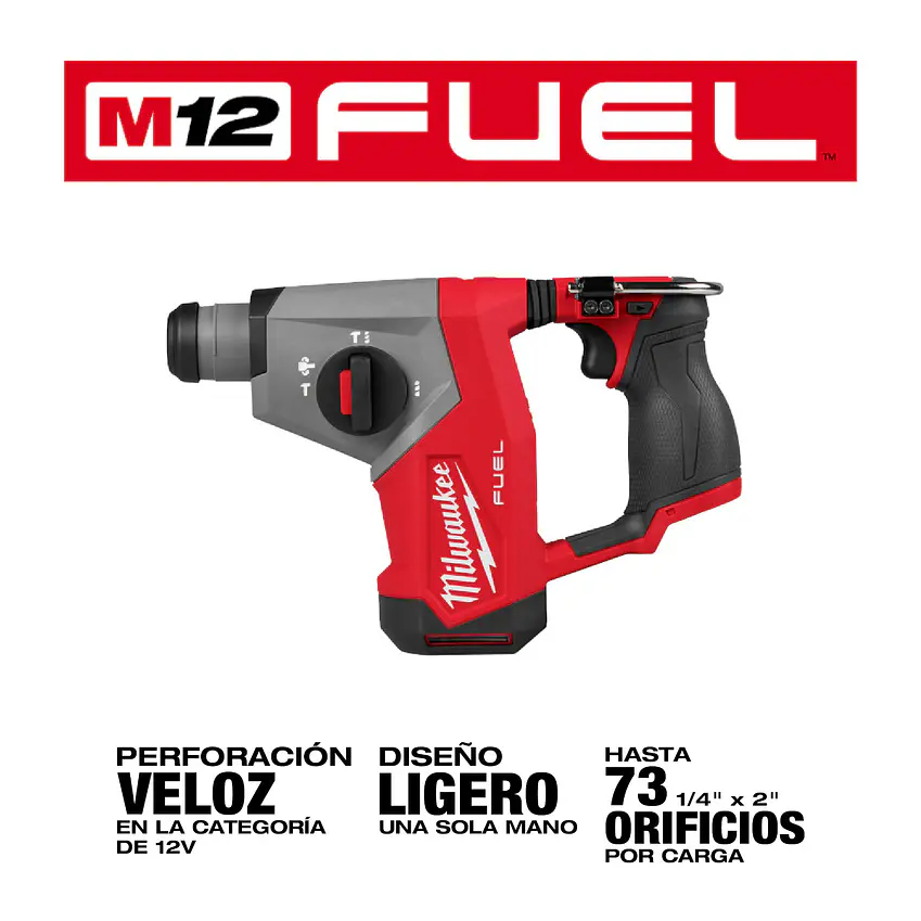 Rotomartillo Compacto Milwaukee M12 FUEL SDS Plus 5/8” 2508-20 3