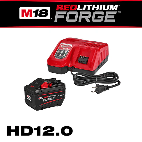 Kit Batería Milwaukee M18 FORGE 12 Ah c/ Cargador Rápido + Batería FORGE 8Ah 5