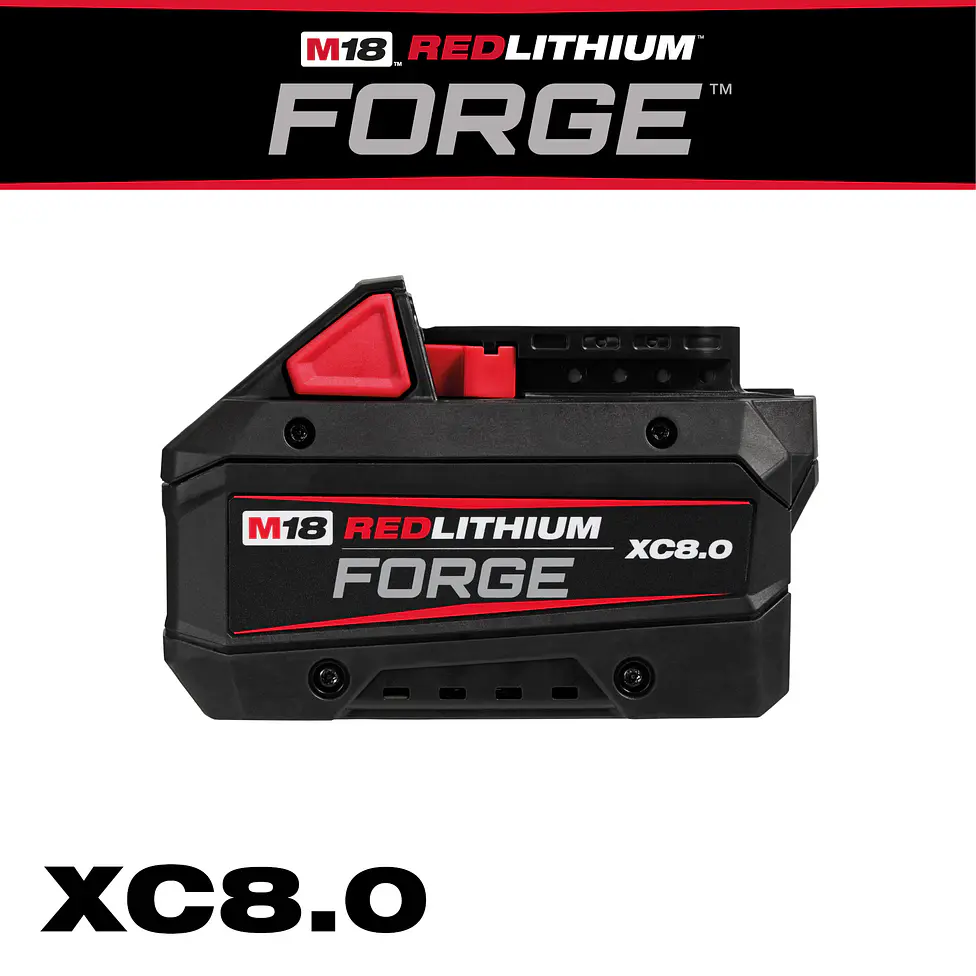 Kit Batería Milwaukee M18 FORGE 12 Ah c/ Cargador Rápido + Batería FORGE 8Ah 6