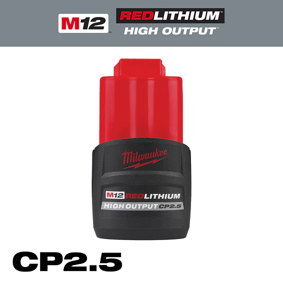 Pack 2 Baterías Milwaukee M12 High Output CP 2.5 Ah + Cargador 2