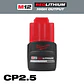 Pack 2 Baterías Milwaukee M12 High Output CP 2.5 Ah + Cargador - Miniatura 2