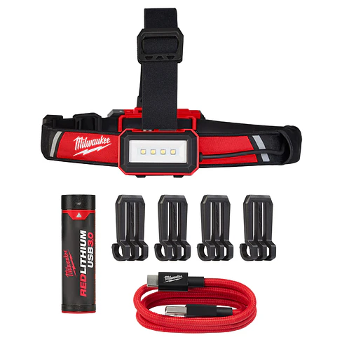 Linterna Frontal Para Casco Recargable Milwaukee 600 lúmenes IP54 2115-21 1