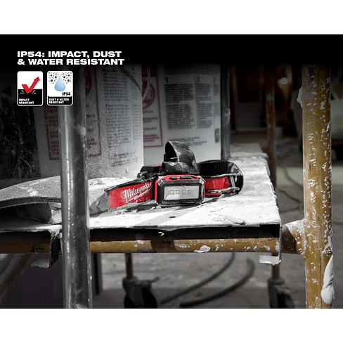 Linterna Frontal Para Casco Recargable Milwaukee 600 lúmenes IP54 2115-21 12