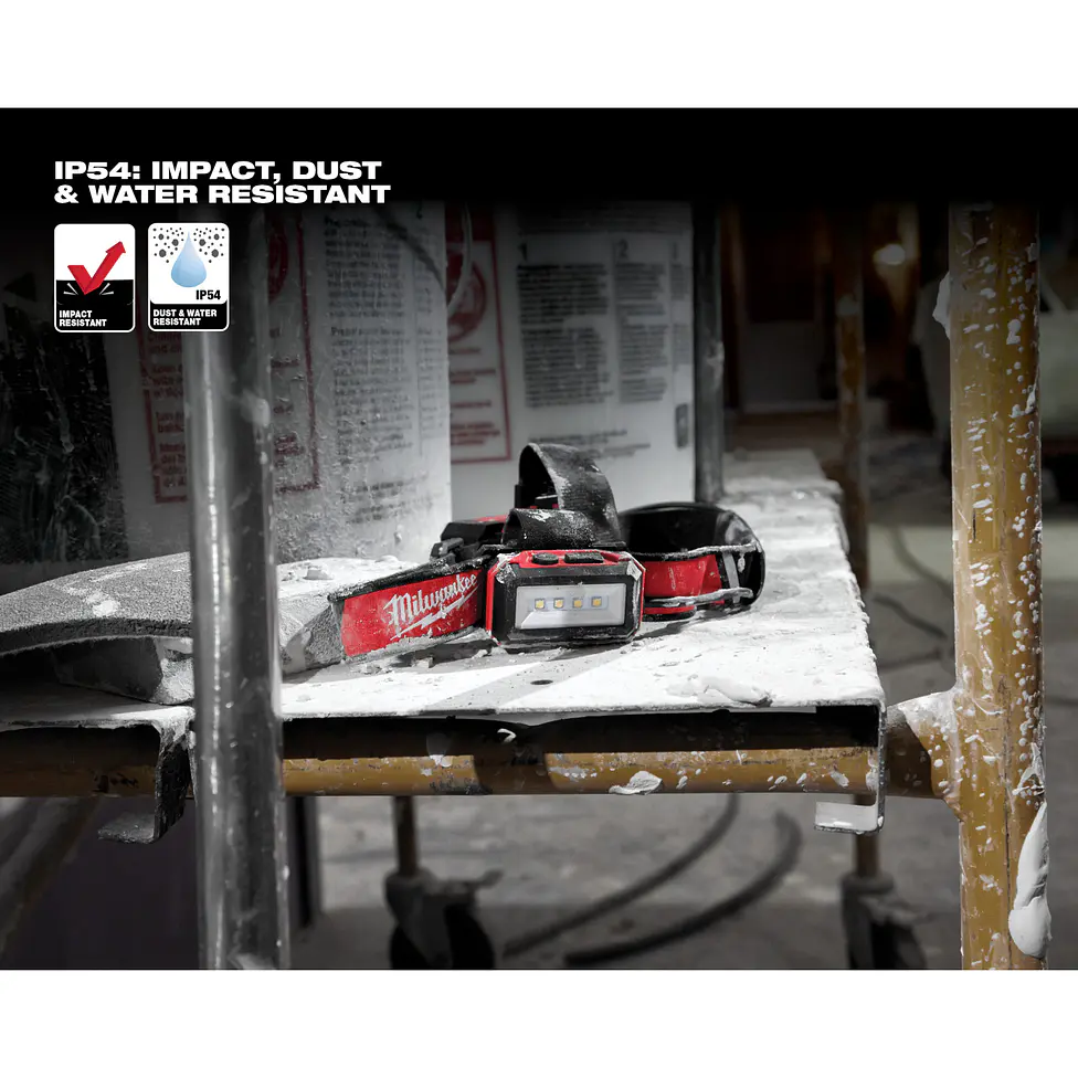 Linterna Frontal Para Casco Recargable Milwaukee 600 lúmenes IP54 2115-21 12