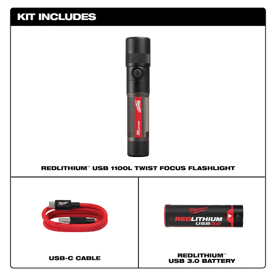 Linterna De Mano Milwaukee IP67 Recargable Usb 1100 lúmenes 2161-21 4