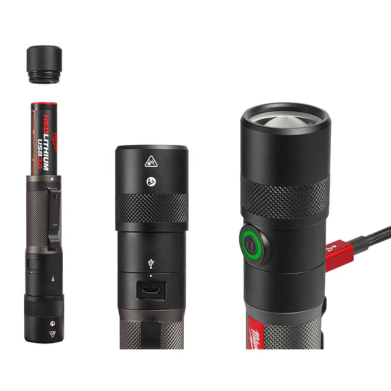 Linterna De Mano Milwaukee IP67 Recargable Usb 1100 lúmenes 2161-21 2