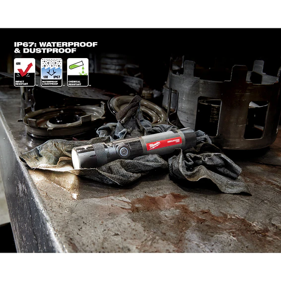Linterna De Mano Milwaukee IP67 Recargable Usb 1100 lúmenes 2161-21 9