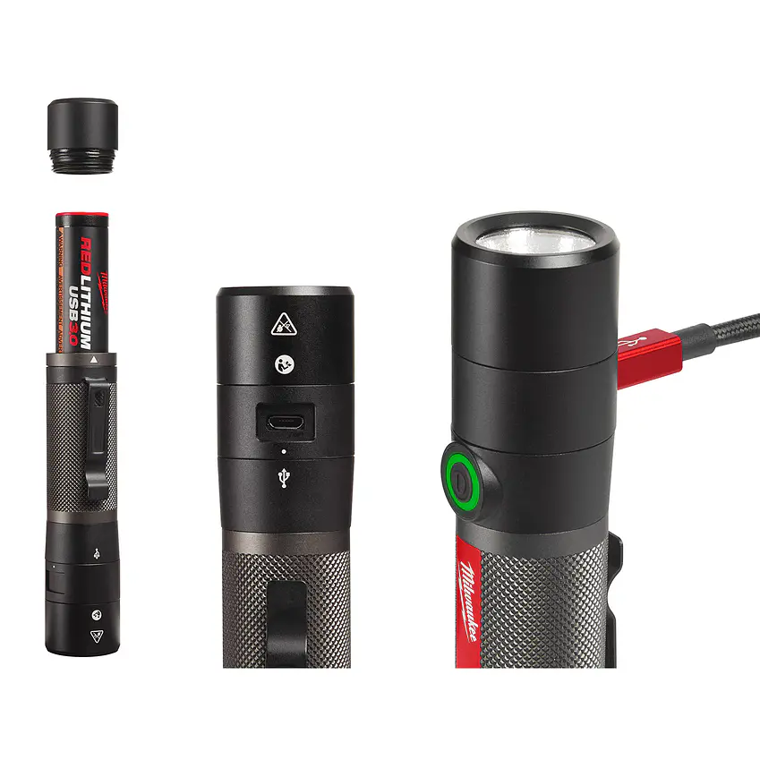 Linterna De Mano Milwaukee IP67 Recargable Usb 800 lúmenes 2160-21 2