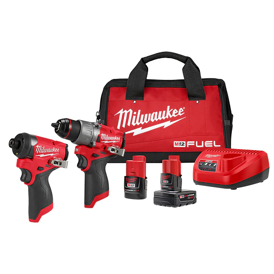 Taladro Percutor + Atornillador Impacto Milwaukee M12 Fuel 3ra Gen 3497-22 1