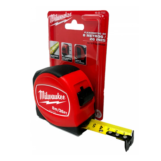 Huincha De Medir Milwaukee Compacta 8 Metros 48-22-7727 1