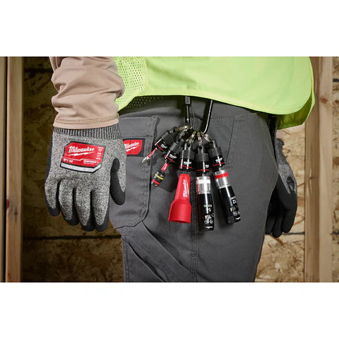 Porta Puntas Hexagonal Tipo Llavero Con Mosquetón Milwaukee 5 Pzs 48-32-4537