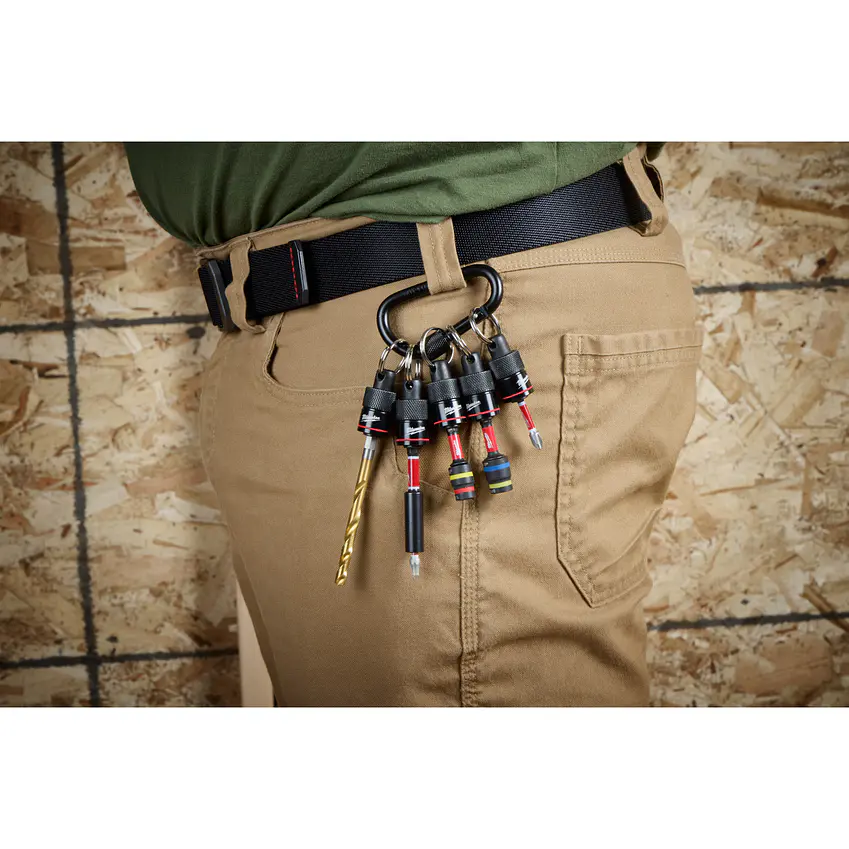 Porta Puntas Hexagonal Tipo Llavero Con Mosquetón Milwaukee 5 Pzs 48-32-4537 3