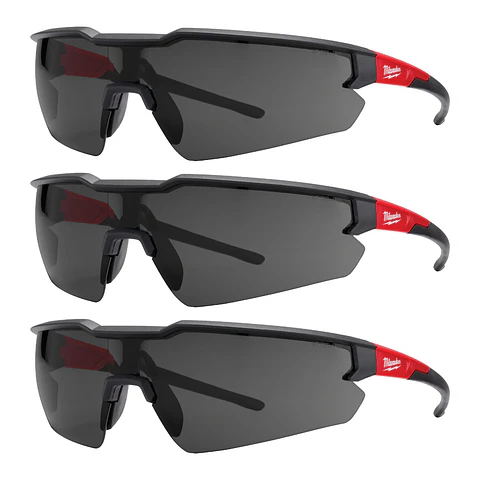 Pack 3 Lentes De Seguridad Milwaukee Oscuros Anti Rayas 48-73-2054