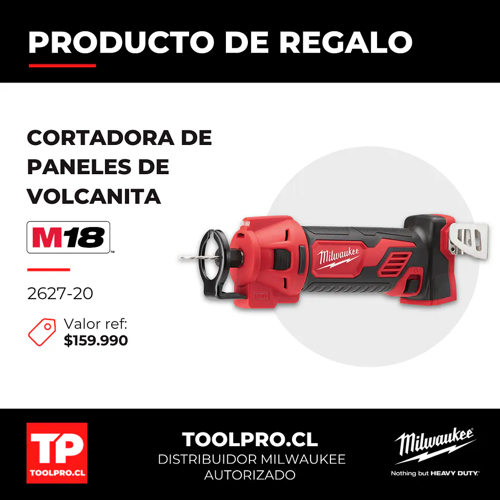 Kit Atornillador Volcanita Milwaukee M18 FUEL 2866-22 + Cortadora De Paneles 2