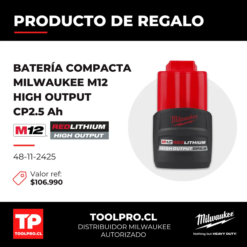 Herramienta Oscilatoria Multiusos Milwaukee M12 Fuel 2526-20 + Batería 2