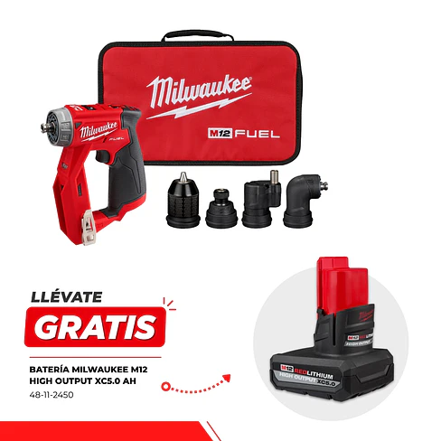 Milwaukee Taladro De Instalación M12 Fuel 2505-20 + Batería 1