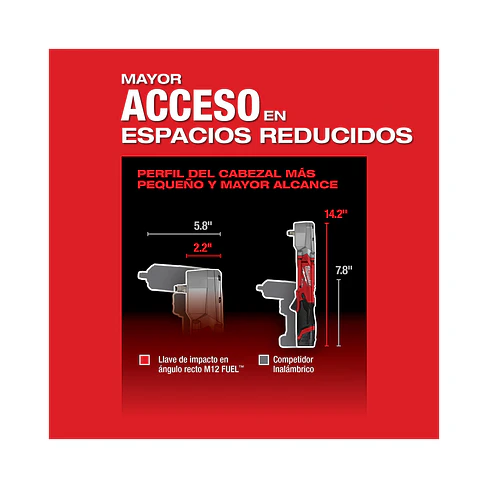 Llave De Impacto Angulo Recto 3/8