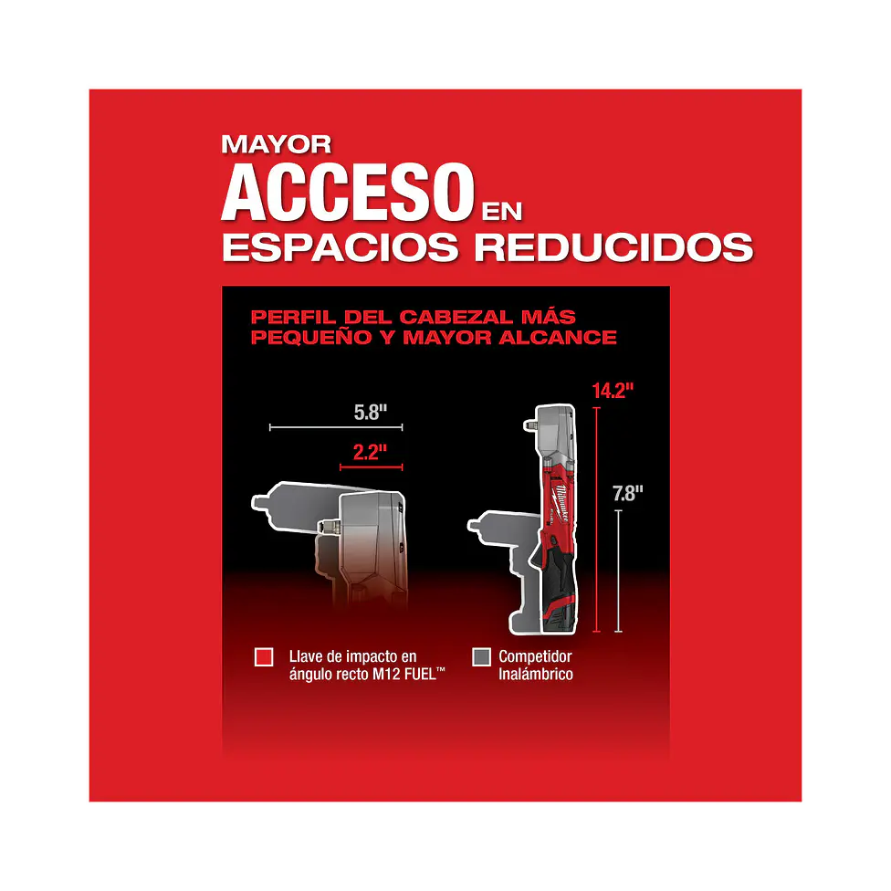 Llave De Impacto Angulo Recto 3/8