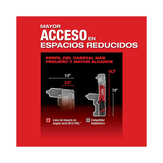Llave De Impacto Angulo Recto 3/8