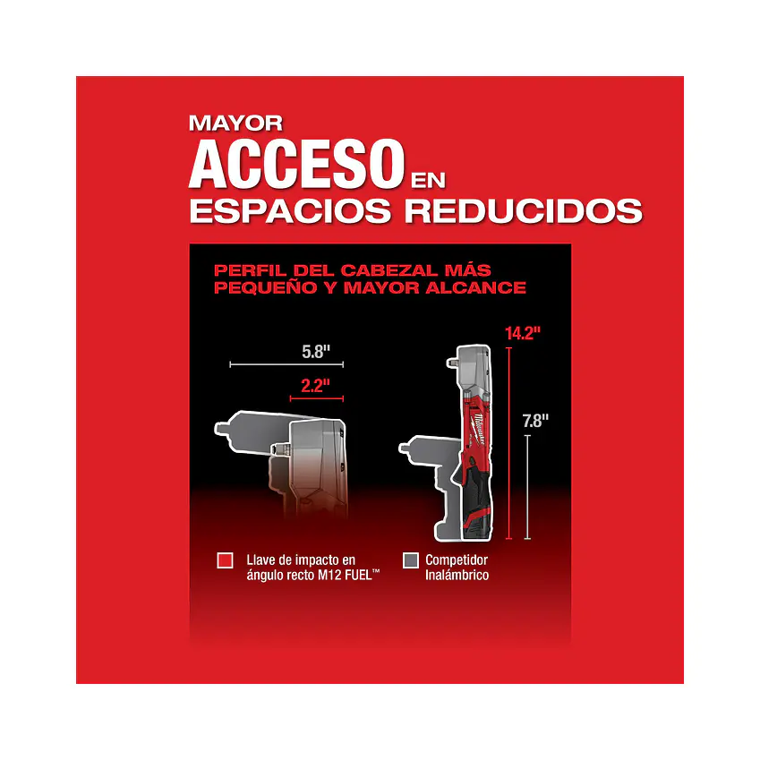 Llave De Impacto Angulo Recto 3/8