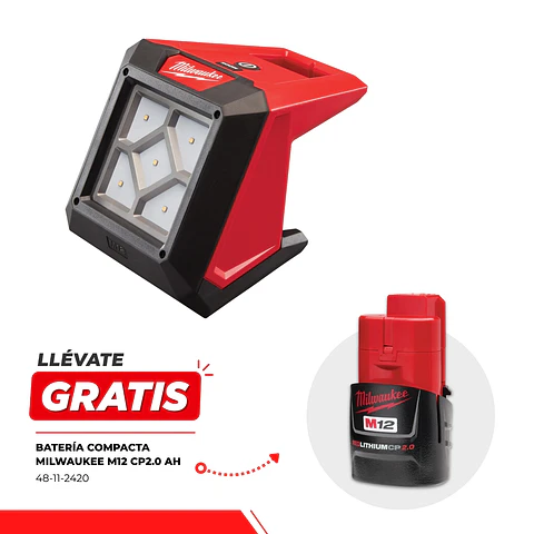 Foco de Montaje Milwaukee M12 ROVER Magnético 1000 lm 2364-20 + Batería