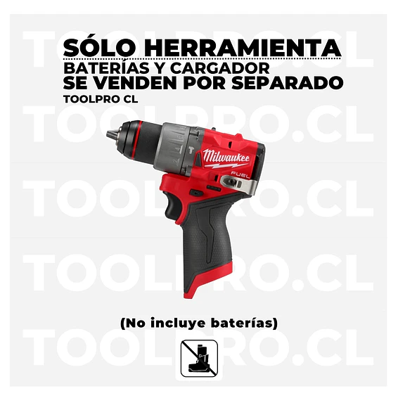Taladro Percutor Milwaukee M12 Fuel 3ra Generación 3404-20 4