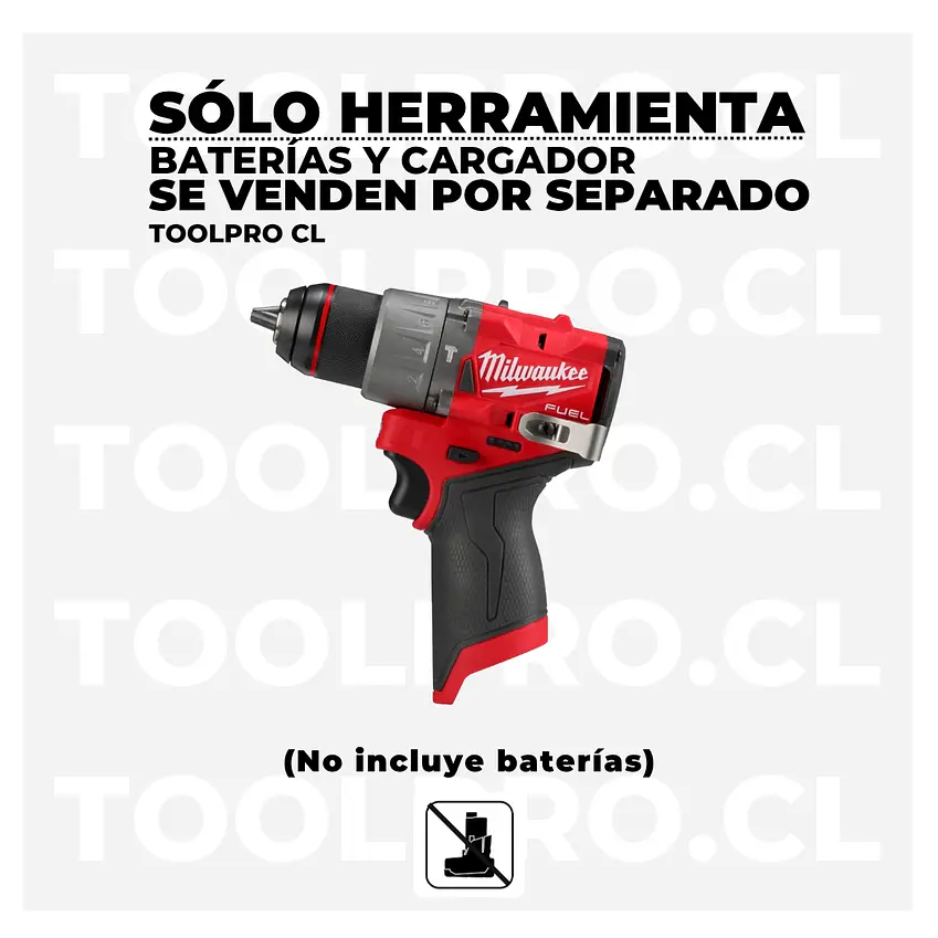 Taladro Percutor Milwaukee M12 Fuel 3ra Generación 3404-20 4