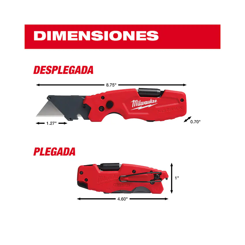 Cuchillo Multiusos Milwaukee Fastback 6 En 1  48-22-1505 16
