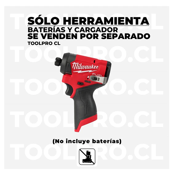 Atornillador De Impacto Milwaukee M12 Fuel 3ra Gen 3453-20 2