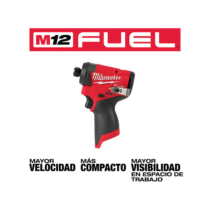 Atornillador De Impacto Milwaukee M12 Fuel 3ra Gen 3453-20 3