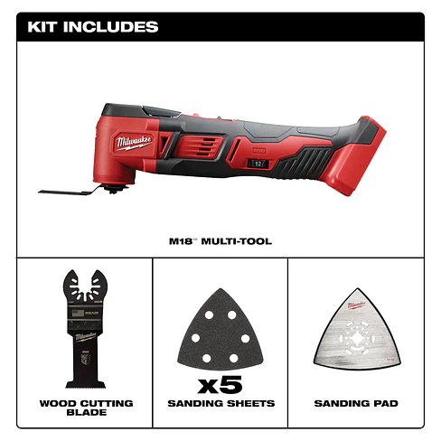 Herramienta Oscilatoria Multiuso Milwaukee M18 2626-20 + Regalos 6