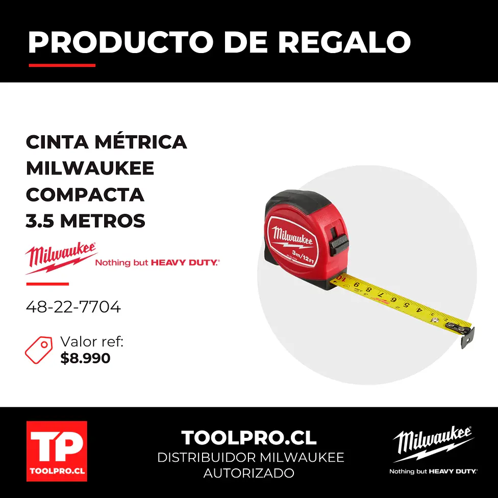 Set de puntas Milwaukee 18 piezas + Huincha 3.5 mt GRATIS 2