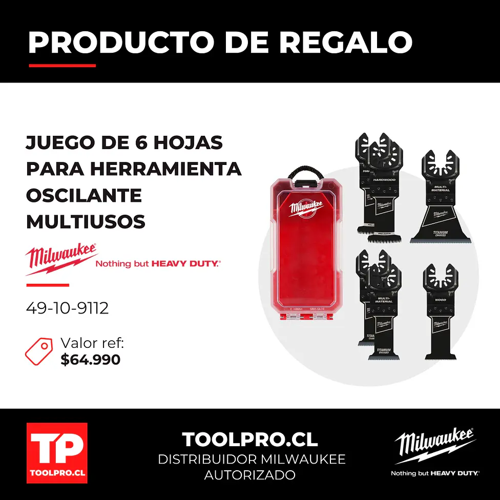Milwaukee Set 20 Hojas Para Multiherramienta + Set 6 hojas GRATIS 2